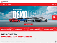 Tablet Screenshot of morningtonmitsubishi.com.au